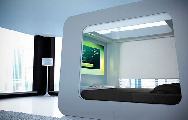 Hican bed - futuristický štýl