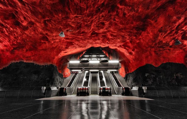 Nádherný dizajn a umenie v Štokholmskom metre