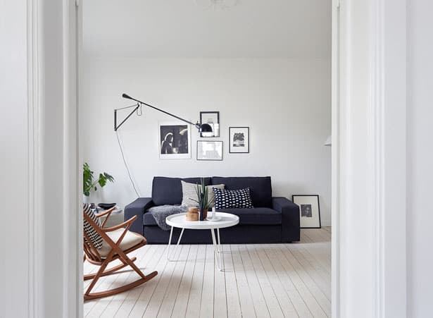 Obývačka v škandinávskom štýle