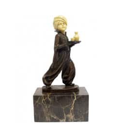 Bronzová socha chlapec - Art deco